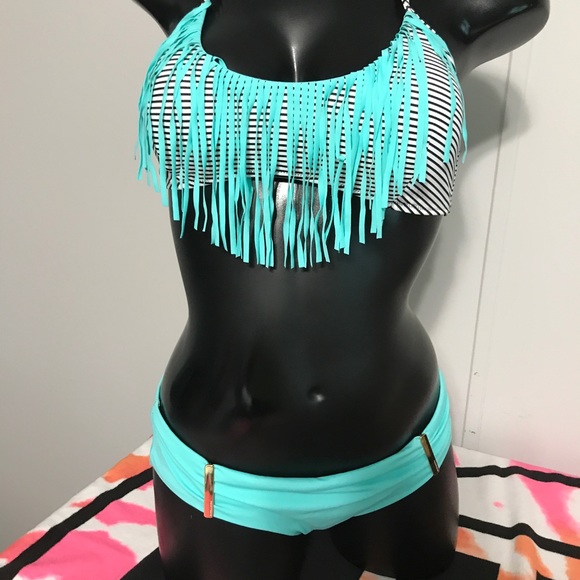 🏖 VICTORIA SECRETS AQUA BATHING SUIT BOTTOM ⛱ - Picture 8 of 8